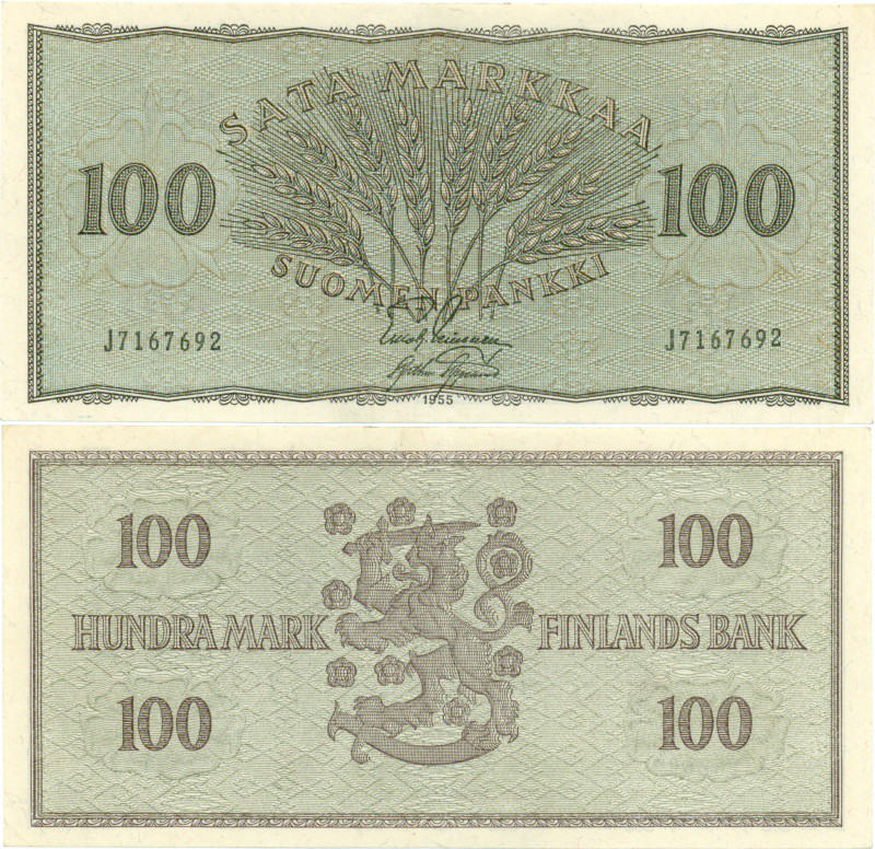 100 Markkaa 1955 J7167692 kl.7